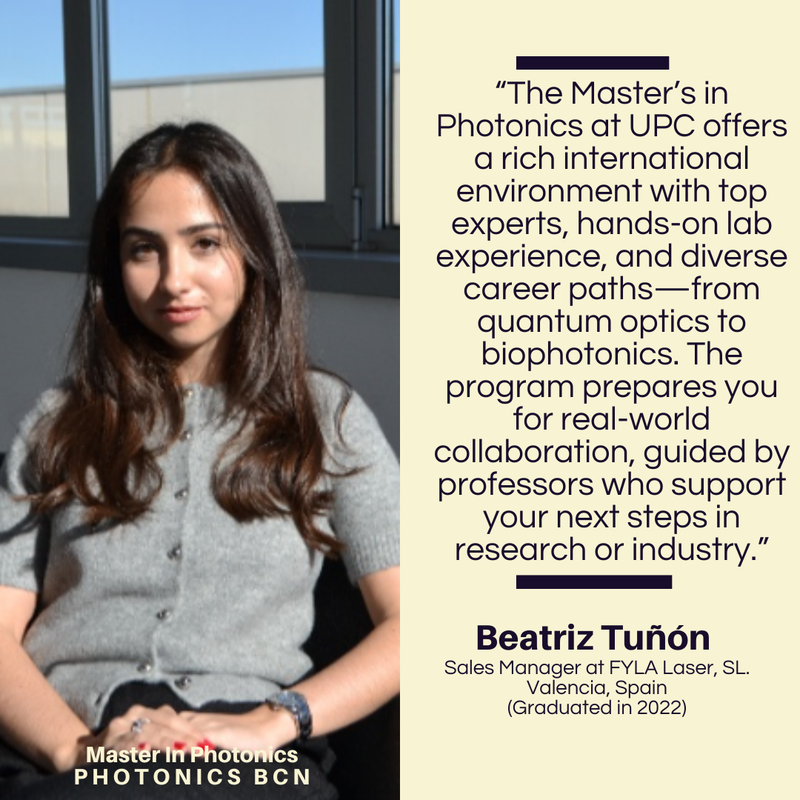 CLICK HERE to know more about our students' experience: Beatriz Tuñon