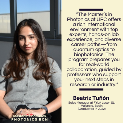CLICK HERE to know more about our students' experience: Beatriz Tuñon